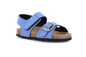 Sandaletto con strappo + fibbia | ARIA SB0231 - jeans