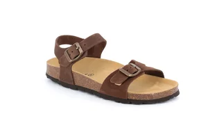 Sandalo basic in pelle | SARA SB0371 - marrone
