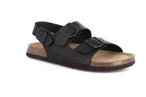 Sandalo in vera pelle | BOBO SB0396 - nero