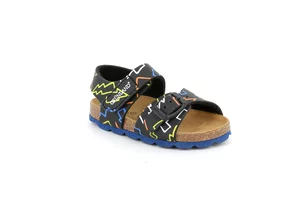 Sandale mit Reiß- und Schnallenverschluss | ARIA SB0967 - nero multi
