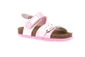 Sandaletto bicolor con strappo | ARIA SB1116 - rosa