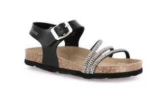 Sandaletto con tubicini glitter | LUCE SB1135 - nero