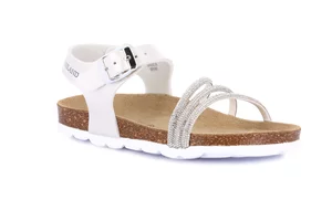 Sandaletto con tubicini glitter | LUCE SB1135 - perla