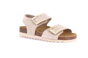 Sandalo in sughero naturale con maxi fibbie | HOLA SB1164 - beige