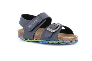 Children's cork sandal | ARIA SB1640 - blu multi