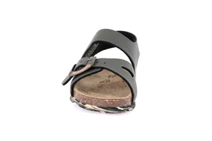 Children's cork sandal | ARIA SB1640 - oliva multi