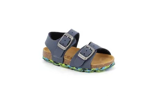 Children's sandal with double buckle SB1641 - blu multi