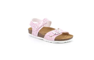 Sandalo glitterato | LUCE SB1655 - rosa bianco
