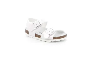 Sandale aus glitzerndem Lackleder | ARIA SB1789 - weiss
