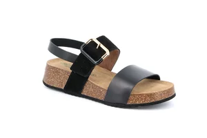 Leather sandal | ENNA SB2043 - black