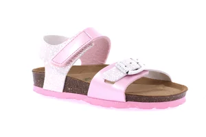 Sandal with bicolor hook-and-loop SB2078 - pink