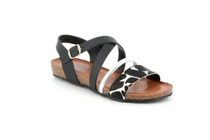 Cork sandal | SAPP   SB2086 - nero multi