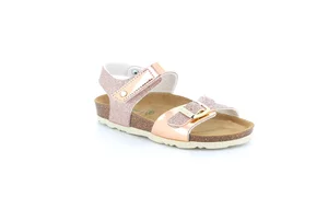 Sandals with iridescent buckles | LUCE SB2126 - cipria