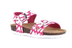 Sandal with colored hearts | LUCE SB2153 - fuxia bianco