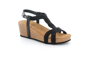 Sandal with crossed bands  SB2280 - black