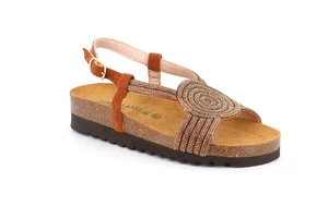 HOLA sandal with  rhinestones SB2287 - bronzo