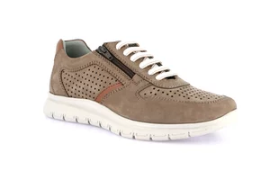 Sports shoe in nubuck and side zip | SKAP SC0794 - kaki