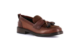 Women's moccasin in genuine leather | AFFE SC2143 - cuoio