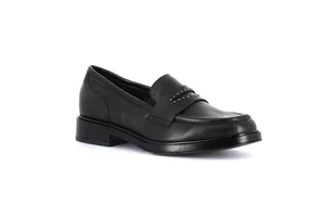 Women's moccasin in genuine leather | AFFE SC4355 - black