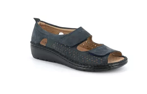 Open shoe with double velcro closure |NILE SC4881 - blue