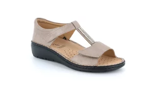 Shoe in leather with glittering details | NESI SC5154 - tortora