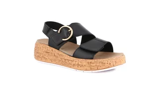 Sandalo doppia fascia regolabile | DAST SE0301 - nero