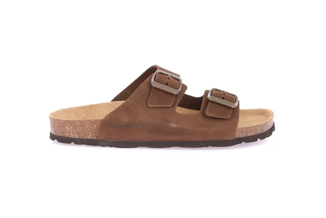 Women's cork slipper | SARA CB0003 - BROWN | Grünland