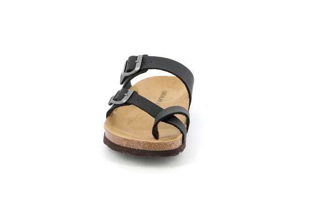 Zehentrenner Sandale für Damen | SARA CB0009 - SCHWARZ | Grünland