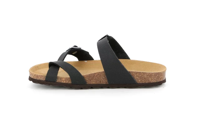 Women's Flip-Flop slipper | SARA CB0009 - BLACK | Grünland