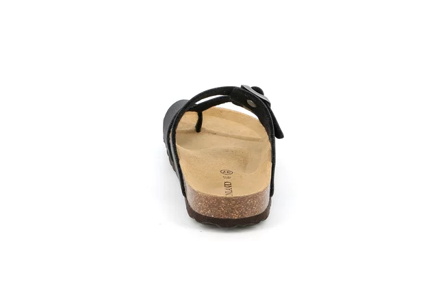 Women's Flip-Flop slipper | SARA CB0009 - BLACK | Grünland