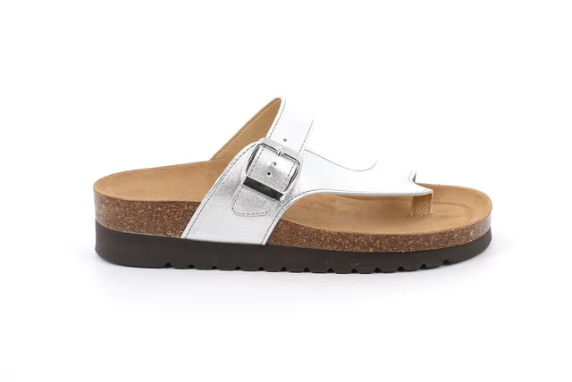 Natural kork Flip-Flop  CB0084 - SILVER | Grünland