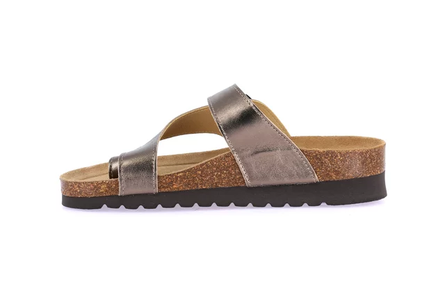 Ciabatta in sughero naturale e nabuk | HOLA CB0084 - BRONZO | Grünland
