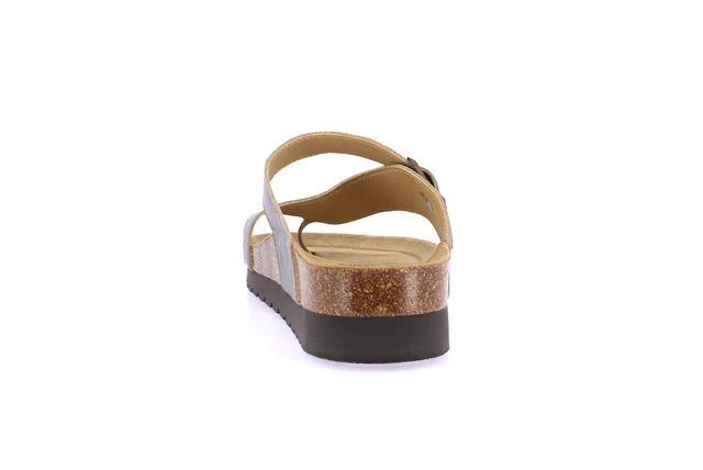 Ciabatta in sughero naturale e nabuk | HOLA CB0084 - BRONZO | Grünland
