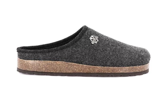 Cork and felt winter slipper | ROBI CB0173 - ANTRACITE | Grünland