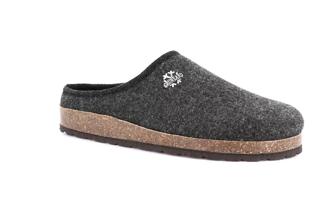 Cork and felt winter slipper | ROBI CB0173 - antracite