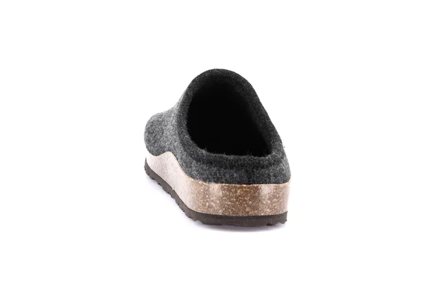 Cork and felt winter slipper | ROBI CB0173 - ANTRACITE | Grünland