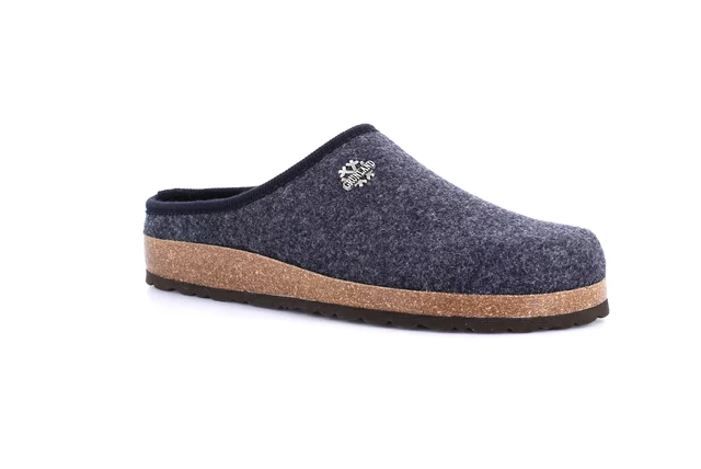 Cork and felt winter slipper | ROBI CB0173 - BLUE | Grünland