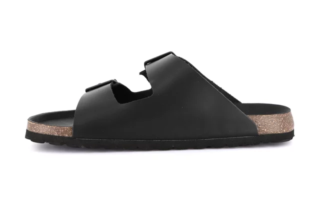 Total black double-buckle slipper | BOBO CB0734 - NERO-NERO | Grünland