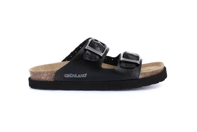 Ciabatta metallizzata in sughero naturale | SASA CB0749 - NERO | Grünland