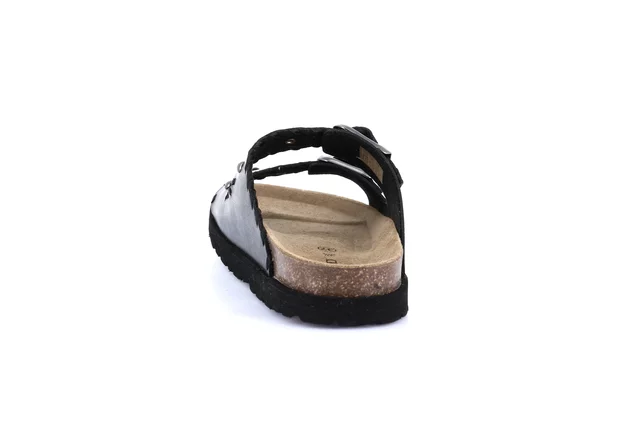 Ciabatta metallizzata in sughero naturale | SASA CB0749 - NERO | Grünland