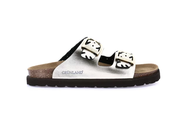 Ciabatta metallizzata in sughero naturale | SASA CB0749 - PLATINO | Grünland