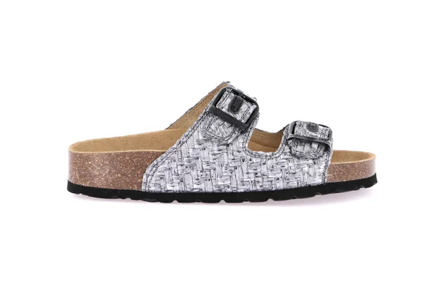 Ciabatta in rafia intrecciata | ENNY CB0774 - NERO | Grünland