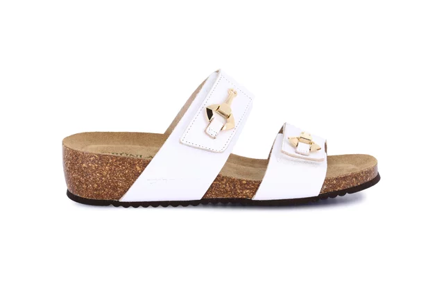 Cork slipper with light wedge | MEMI CB0811 - WHITE | Grünland