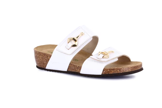 Cork slipper with light wedge | MEMI CB0811 - WHITE | Grünland