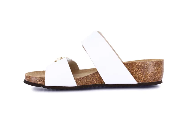 Cork slipper with light wedge | MEMI CB0811 - WHITE | Grünland