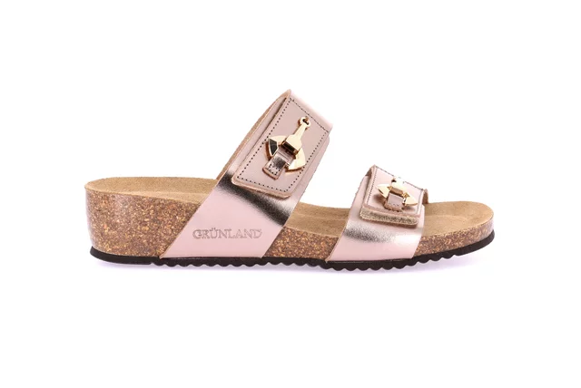 Cork slipper with light wedge | MEMI CB0811 - BRONZO | Grünland