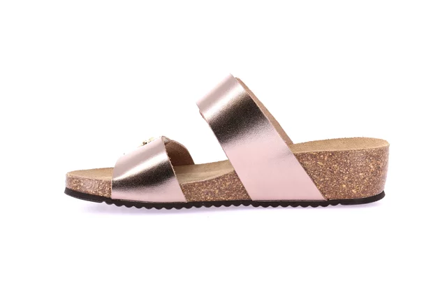 Cork slipper with light wedge | MEMI CB0811 - BRONZO | Grünland