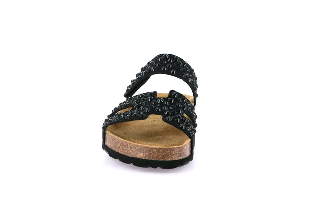 "H" Slipper with adjustable band | ENNY CB0814 - BLACK | Grünland