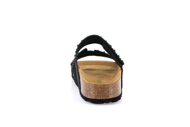 "H" Slipper with adjustable band | ENNY CB0814 - BLACK | Grünland