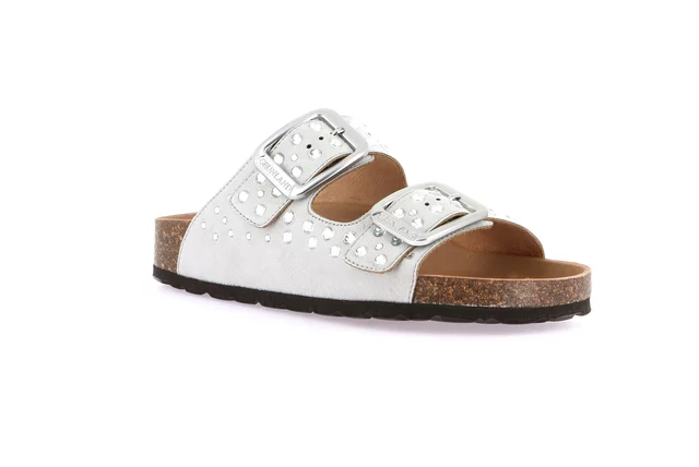 Ciabatta con borchie | ENNY CB0815 - grigio